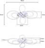 ZMH LED Deckenleuchte Whonzimmer Modern Schmetterlingforming Flur, Hochwertige Material, LED fest integriert Bild 4