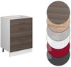 Küchenunterschrank R-Line Edelgrau 60 cm mit Schubladen, AP Eiche Vicco Bild 5