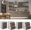 Küchenunterschrank R-Line Edelgrau 60 cm mit Schubladen, AP Eiche Vicco Bild 2