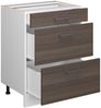 Küchenunterschrank R-Line Edelgrau 60 cm mit Schubladen, AP Eiche Vicco Bild 4