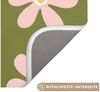OnlyWow WC-Vorleger Blume - Modern - Grün, Höhe 10 mm, Polyester, U-Form, Vorleger mit Ausschnitt, Toilettenvorleger, Toilettenteppich Bild 3