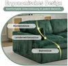 Leawin Loungesofa Sofa mit Bettfunktion 2-Sitzer – Cordsofa Sofas Wohnzimmer, Weicher Cordbezug, großes Schlafsofa, ideal für kleine Räume Bild 3