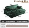 Leawin Loungesofa Sofa mit Bettfunktion 2-Sitzer – Cordsofa Sofas Wohnzimmer, Weicher Cordbezug, großes Schlafsofa, ideal für kleine Räume Bild 4