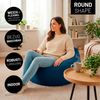 Lumaland Comfort Line Sitzsack Indoor, EPS Perlen Füllung, XL, Dunkelblau, 90 x 110 x 50 cm, 250 l Bild 2