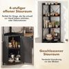COSTWAY Standregal, Eckregal mit Absturzsicherungen & 2 Kippschutz-Sets Bild 3