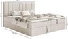Selsey 'Togents' Boxspringbett 180x200 mit Stauraum und Topper, hydrophobe Chenille, grau Bild 5