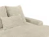 Vente-unique - CALAZO Sofa Samt Beige - B 151 cm x H 90 cm x L 266 cm Bild 5