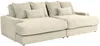 Vente-unique - CALAZO Sofa Samt Beige - B 151 cm x H 90 cm x L 266 cm Bild 4