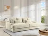 Vente-unique - CALAZO Sofa Samt Beige - B 151 cm x H 90 cm x L 266 cm Bild 1