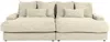 Vente-unique - CALAZO Sofa Samt Beige - B 151 cm x H 90 cm x L 266 cm Bild 3