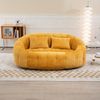 Sitzsack-Sofa aus Chenille mit Armlehnen, 150 x 95 x 63 cm, Gelb Bild 3