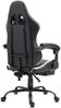 Delman Gaming-Stuhl, Bürostuhl, Schreibtischstuhl, ergonomischer Gaming-Sessel mit Fußstütze, Massage-Lendenkissen, verstellbarer Rückenlehne, Weiß Bild 5