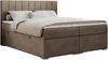 Boxspringbett mit 2 Bettkästen, Matratze und Topper, Polsterbett - ALLY - 200x200cm - Braun Velours - H4 Bild 3