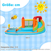 Merax Hüpfburg Aufblasbar Wasserpark Wasserspielcenter mit Gebläse 460x343x190cm Bild 4