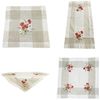 Westernlifestyle Tischdecke Roter Klatschmohn Beige Weiss gestickt Tischläufer Mitteldecke Decke Bild 2
