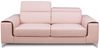 Sofa 3-Sitzer STELLA Polyesterstoff Hellrosa 206 x 95 x 105 cm Bild 2