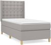 vidaXL Boxspringbett mit Matratze Hellgrau 90x190 cm Stoff, Härtegrad: H2 [3132273] Bild 2