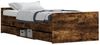 vidaXL Bettgestell mit Kopf- und Fußteil Räuchereiche 90x190 cm 3203814 Bild 3