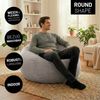 Lumaland Comfort Line Sitzsack Indoor, EPS Perlen Füllung, XXL, Hellgrau, 50 x 100 x 120 cm, 315 l Bild 2