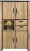 Schrank Farmland, Glas, Holz, Holzwerkstoff, Metall, Holzfarben, 120 x 200 x 45 cm Bild 2