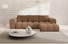 Samtstoff Ecksofa Casaluna L Form - Strukturstoff - braun - Rechts Bild 2