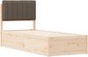 vidaXL Bettgestell mit gepolstertem Kopfteil Taupe 75 x 190 cm 877812 Bild 4
