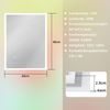 ZMH Spiegel Bad Badspiegel mit Beleuchtung - LED Wandspiegel Rund 60X80cm Badezimmer Badezimmerspiegel mit Touch-Schalter und Entfogger-Funktion Lichtspiegel Dimmbar 3000K-6500K Bild 3
