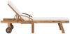 vidaXL Sonnenliegen mit Auflagen 2 Stk. Massivholz Teak Creme 3054633 Bild 4