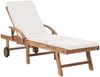 vidaXL Sonnenliegen mit Auflagen 2 Stk. Massivholz Teak Creme 3054633 Bild 2