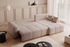 Ecksofa Schlafsofa Sofa LEROS XL in Stoff Manila Beige Ottomane Rechts Bild 4