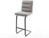 Barstuhl Pela-Flex Strukturstoff Soft Grau Freischwinger Flach Metall Schwarz Bild 1