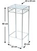 DanDiBo Blumenhocker Weiß Metall Eckig 60 cm Blumenständer 96314 M Beistelltisch Blumensäule Modern Pflanzenständer Pflanzenhocker Bild 2