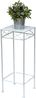 DanDiBo Blumenhocker Weiß Metall Eckig 60 cm Blumenständer 96314 M Beistelltisch Blumensäule Modern Pflanzenständer Pflanzenhocker Bild 4