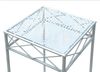 DanDiBo Blumenhocker Weiß Metall Eckig 60 cm Blumenständer 96314 M Beistelltisch Blumensäule Modern Pflanzenständer Pflanzenhocker Bild 3