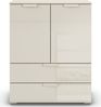 rauch Aditio Box, Kommode, 2-türig, 2 Schubladen, mit Glasfront, mit Softclose-Funktion, Farbe Beige, BxHxT 80x100x42cm Bild 2