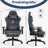 Ergonomischer Gaming Stuhl mit Fußstütze, verstellbare Lenden- und Bild 2