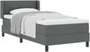 vidaXL Boxspringbett mit Kopfteil Dunkelgrau 200 x 90 cm Stoff 3341084 Bild 2
