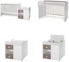Lorelli Babybett, Jugendbett 3 in 1 Mini Max umbaubar, für 2 Kinder gleichzeitig braun weiß Bild 4