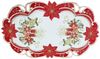 Westernlifestyle Tischläufer Weihnachtsdecke Rot Weiß bestickt mit Kerzen Weihnachtskugeln Bild 1