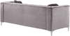 Ecksofa Samtstoff linksseitig grau FLEN Bild 5