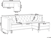 Ecksofa Samtstoff linksseitig grau FLEN Bild 2