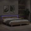 vidaXL Bettrahmen mit LED Sonoma 193 x 203 cm Holzwerkstoff 3402850 Bild 4