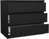Dmora Kommode Artic, Mehrzweckkommode, Schlafzimmerkommode, Schrank mit Schubladen, 77x50 h70 cm, Schwarz Bild 4