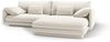 Micadoni Ecksofa Torino 4-Sitzer Rechts Strukturierter Stoff Elfenbein Bild 4