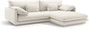 Micadoni Ecksofa Torino 4-Sitzer Rechts Strukturierter Stoff Elfenbein Bild 2