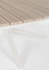 Ovaler Gartenesstisch Marzel - Aluminium, 218 x 115 cm, Off-White Bild 2