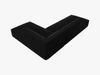 Micadoni Ecksofa Ruby 4-Sitzer Rechts Samt Salvador Schwarz Bild 4