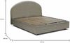 Dmora Archivio Doppelbett, Bettkasten mit Stoffbezug, 100 % Made in Italy, Öffnung vorne, geeignet für Matratze 160 x 190 cm, Taupe Bild 3