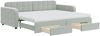 vidaXL Tagesbett Ausziehbar mit Schubladen Hellgrau 90x200 cm Samt 3197001 Bild 2