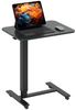 HOMCOM Schreibtisch mit 4 Rollen (Stehpult, 1-St, Höhenverstellbar C-förmig Computertisch), für Büro, Arbeitszimmer, Wohnzimmer, bis 70 kg belastbar, Schwarz Bild 4